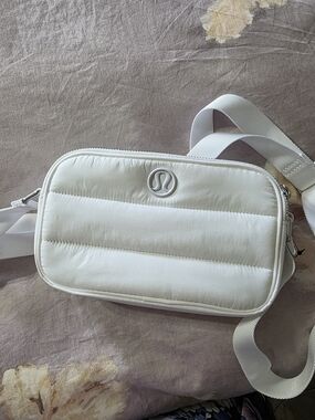 lululemon athletica Cream Quilted Crossbody Bag